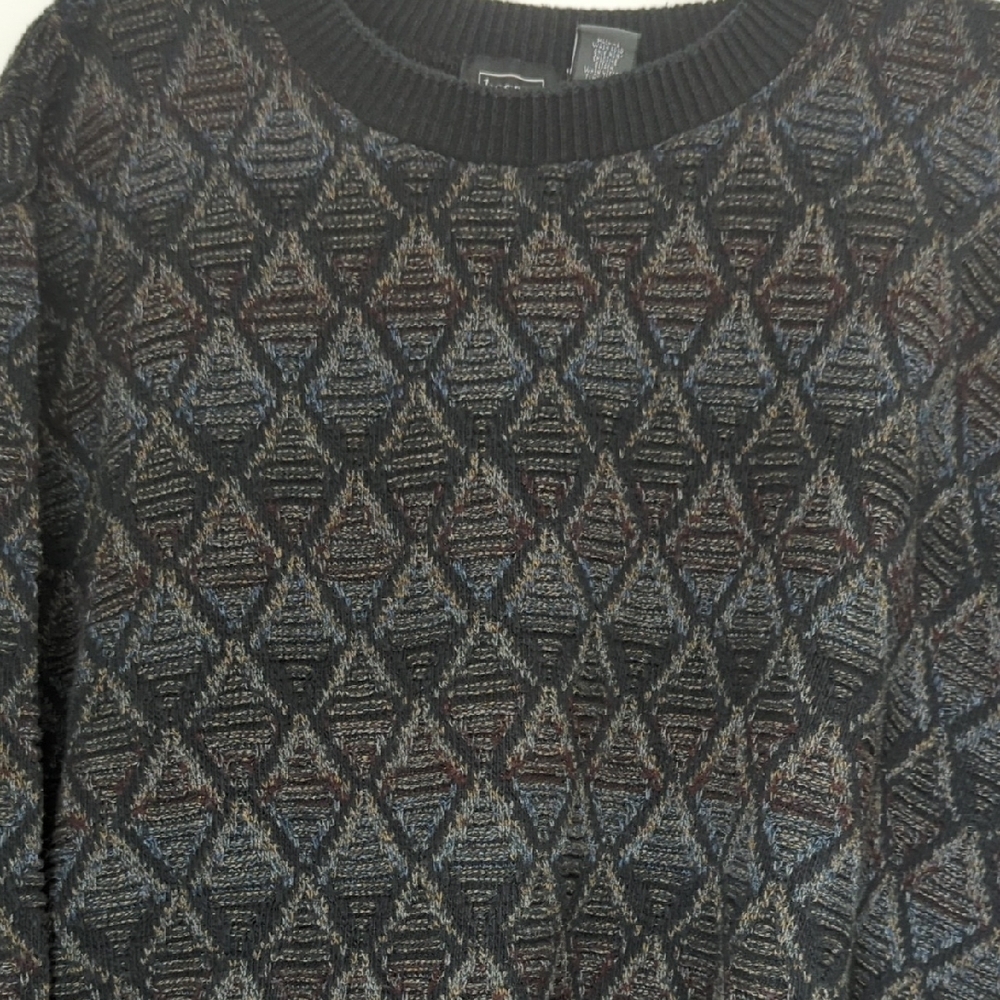 Vintage Oversized Geometric Sweater